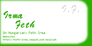 irma feth business card